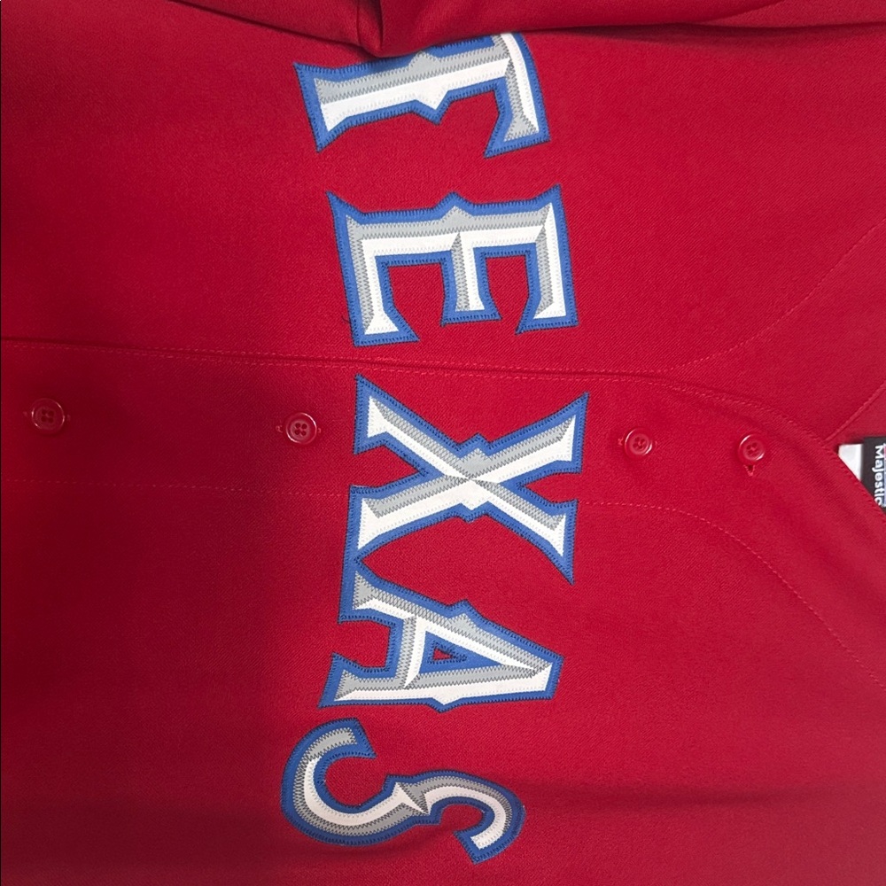 Majestic Red Texas Rangers Team Jersey - Picture 2 of 5